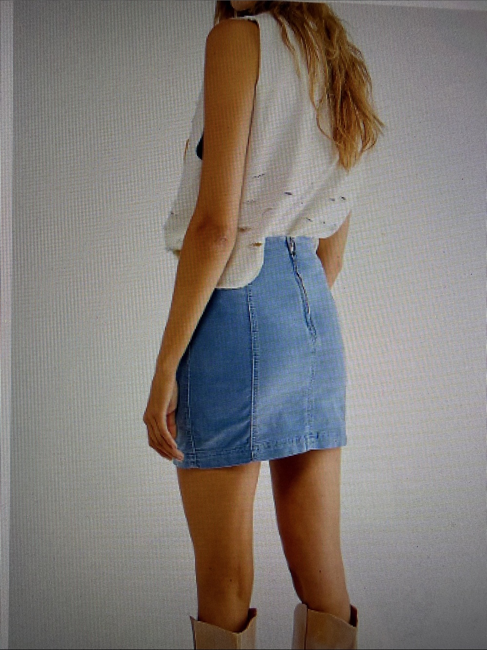 Free People Femme Cord Mini Skirt Back Zip Clean Lines Sexy Baddie Twee Mod 10 - Picture 2 of 14